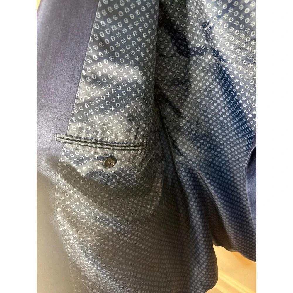 Lauren Ralph Lauren Mens Blue Two Button Blazer Sport Coat 46R